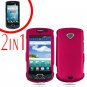 For Samsung Gem i100 Cover Hard Phone Case R-Pink + Screen Protector