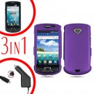 For Samsung Gem i100 Car Charger +Hard Case Purple +Screen Protector