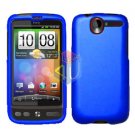 FOR HTC Desire Cover Hard Case Rubberized Blue
