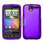 FOR HTC Desire Cover Hard Case Rubberized Purple
