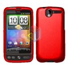 FOR HTC Desire Cover Hard Case Rubberized Red