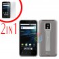 For LG T-Mobile G2x Cover Hard Case Clear +Screen 2-in-1