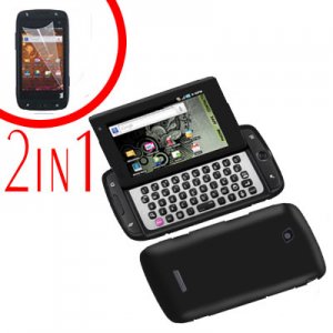 For Samsung Sidekick 4G T839 Cover Hard Phone Case Black + Screen 2in1