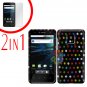 For LG T-Mobile G2x Cover Hard Case R-Dot +Screen 2-in-1