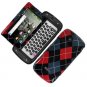 For Samsung Sidekick 4G Car Charger +Cover Hard Case R-Plaid 2-in-1