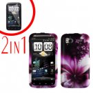 For HTC Sensation Cover Hard Case L-Flower + Screen Protector 2-in-1