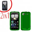 For HTC Sensation Cover Hard Case Green + Screen Protector 2-in-1