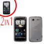 For HTC Sensation Cover Hard Case Clear + Screen Protector 2-in-1