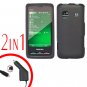 For Samsung Prevail M820 Car Charger +Hard Case Carbon Fiber