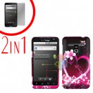 For LG Revolution VS910 Cover Hard Case Love + Screen Protector 2-in-1