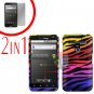 For LG Revolution VS910 Cover Hard Case C-Zebra + Screen Protector 2-in-1