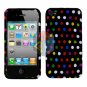 For Apple iPhone 4S 4 Cover Hard Case R-Dot +Screen 2-in-1