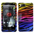 For Motorola Droid X2 Cover Hard Case C-Zebra