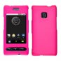 For LG Optimus GT540 Car Charger +Cover Hard Case Rubberized H-Pink 2-in-1