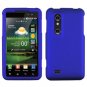 For LG Thrill 4G / Optimus 3D P920 Cover Hard Case Rubberized Blue