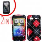 For HTC Sensation 4G Cover Hard Case Agryle + Screen Protector 2-in-1