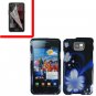 For Samsung Galaxy S II i9100 Cover Hard Case B-Flower +Screen Protector