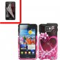 For Samsung Galaxy S II i9100 Cover Hard Case Love +Screen Protector