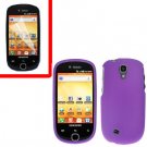 For Samsung Gravity Smart / Galaxy Q SGH-T589 Cover Hard Case Purple +Screen Protector