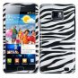 For Samsung Galaxy S II i9100 Car Charger +Hard Case Zebra