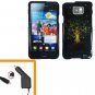For Samsung Galaxy S II i9100 Car Charger +Hard Case Tree