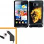 For Samsung Galaxy S II i9100 Car Charger +Hard Case F-Skull