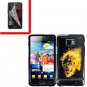 For Samsung Galaxy S II i9100 Cover Hard Case F-Skull +Screen Protector