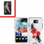 For Samsung Galaxy S II i9100 Cover Hard Case R-Lily +Screen Protector