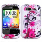 For HTC Wildfire S Cover Hard Case W-Flower