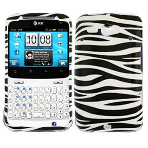 For HTC Status / ChaCha Cover Hard Case Zebra