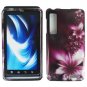 For Motorola Droid 3 XT862 Car Charger +Hard Case L-Flower