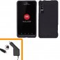 For Motorola Droid 3 XT862 Car Charger +Hard Case Black