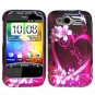 For HTC Wildfire S Car Charger + Cover Hard Case Love