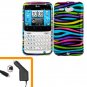 For HTC Status / ChaCha Car Charger + Cover Hard Case Rainbow