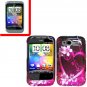 For HTC Wildfire S Cover Hard Case Love + Screen Protector 2-in-1