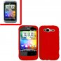 For HTC Wildfire S Cover Hard Case Red + Screen Protector 2-in-1