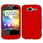 For HTC Wildfire S Cover Hard Case Red + Screen Protector 2-in-1