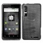 For Motorola XT860 4G Car Charger +Hard Case Carbon Fiber