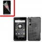 For Motorola Droid 3 XT862 Cover Hard Case Carbon Fiber +Screen 2-in-1