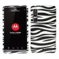 For Motorola Droid 3 XT862 Cover Hard Case Zebra +Screen 2-in-1