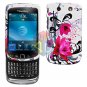 For BlackBerry Torch 9810 4G Cover Hard Case W-Flower