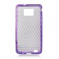 For Samsung Galaxy S II 4G TPU Case H-Clear Purple +Screen 2-in-1