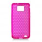 For Samsung Galaxy S II 4G TPU Case H-Clear Pink +Screen 2-in-1