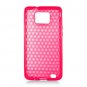 For Samsung Galaxy S II 4G TPU Case H-Clear Red +Screen 2-in-1