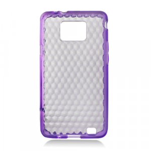 For Samsung Galaxy S II 4G TPU Case H-Clear -Purple