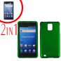 For Samsung Galaxy S Infuse 4G Cover Hard Case Green +Screen Protector