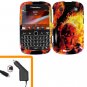 For BlackBerry Bold 9930 4G Car Charger + Cover Hard Case F-Skull