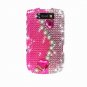 For BlackBerry Torch 9810 Cover Hard Case Rhinestones-Pearl / Pink