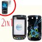 For BlackBerry Torch 9810 4G Cover Hard Case M-Flower +Screen Protector