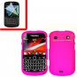 For BlackBerry Bold 9930 9900 4G Cover Hard Case H-Pink +Screen
